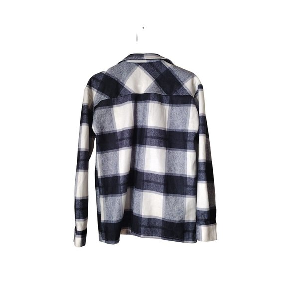 Fall Jacket Womens Large Plaid Button Up Game Night BBQ Football - Picture 2 of 13